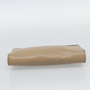 Christian Dior Clutch Bag Leather Beige Gold Tone Auth ep15317-7