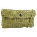 BOTTEGA VENETA INTRECCIATO Shoulder Bag Leather Green Auth ep15319-1