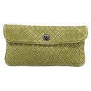 BOTTEGA VENETA INTRECCIATO Shoulder Bag Leather Green Auth ep15319-13