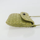 BOTTEGA VENETA INTRECCIATO Shoulder Bag Leather Green Auth ep15319-3