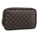 LOUIS VUITTON Damier Ebene Trousse Toilette 25 Clutch Bag N47623 LV Auth ep15320-1