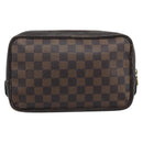 LOUIS VUITTON Damier Ebene Trousse Toilette 25 Clutch Bag N47623 LV Auth ep15320-2