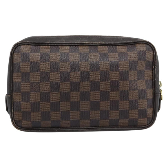 LOUIS VUITTON Damier Ebene Trousse Toilette 25 Clutch Bag N47623 LV Auth ep15320