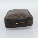 LOUIS VUITTON Damier Ebene Trousse Toilette 25 Clutch Bag N47623 LV Auth ep15320-4