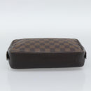 LOUIS VUITTON Damier Ebene Trousse Toilette 25 Clutch Bag N47623 LV Auth ep15320-6