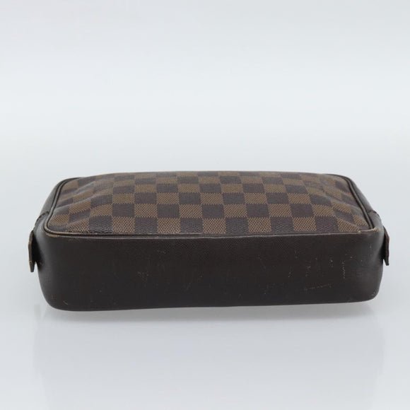 LOUIS VUITTON Damier Ebene Trousse Toilette 25 Clutch Bag N47623 LV Auth ep15320