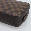 LOUIS VUITTON Damier Ebene Trousse Toilette 25 Clutch Bag N47623 LV Auth ep15320-7