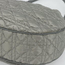 Christian Dior Canage Shoulder Bag Nylon Gray Silver Auth ep15322-14