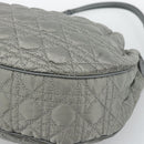 Christian Dior Canage Shoulder Bag Nylon Gray Silver Auth ep15322-16