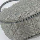 Christian Dior Canage Shoulder Bag Nylon Gray Silver Auth ep15322-17