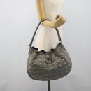 Christian Dior Canage Shoulder Bag Nylon Gray Silver Auth ep15322-22