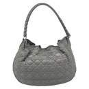 Christian Dior Canage Shoulder Bag Nylon Gray Silver Auth ep15322-2