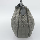 Christian Dior Canage Shoulder Bag Nylon Gray Silver Auth ep15322-3
