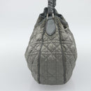 Christian Dior Canage Shoulder Bag Nylon Gray Silver Auth ep15322-4