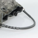 Christian Dior Canage Shoulder Bag Nylon Gray Silver Auth ep15322-7