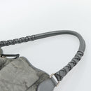 Christian Dior Canage Shoulder Bag Nylon Gray Silver Auth ep15322-8