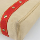 LOUIS VUITTON Antigua Cabas MM Tote Bag Beige Red M40035 LV Auth ep15323-15