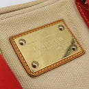 LOUIS VUITTON Antigua Cabas MM Tote Bag Beige Red M40035 LV Auth ep15323-17