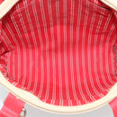 LOUIS VUITTON Antigua Cabas MM Tote Bag Beige Red M40035 LV Auth ep15323-11