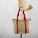 LOUIS VUITTON Antigua Cabas MM Tote Bag Beige Red M40035 LV Auth ep15323-21