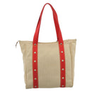 LOUIS VUITTON Antigua Cabas MM Tote Bag Beige Red M40035 LV Auth ep15323-2