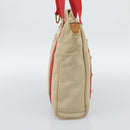 LOUIS VUITTON Antigua Cabas MM Tote Bag Beige Red M40035 LV Auth ep15323-4