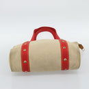 LOUIS VUITTON Antigua Cabas MM Tote Bag Beige Red M40035 LV Auth ep15323-5