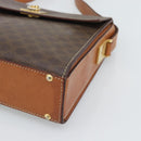 CELINE Macadam Shoulder Bag PVC Leather Brown Gold Tone Auth ep15326-14