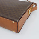 CELINE Macadam Shoulder Bag PVC Leather Brown Gold Tone Auth ep15326-16