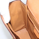 CELINE Macadam Shoulder Bag PVC Leather Brown Gold Tone Auth ep15326-21