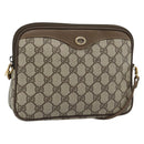 GUCCI GG Supreme Shoulder Bag PVC Leather Beige Gold Tone Auth ep15327-1
