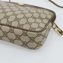 GUCCI GG Supreme Shoulder Bag PVC Leather Beige Gold Tone Auth ep15327-14