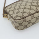 GUCCI GG Supreme Shoulder Bag PVC Leather Beige Gold Tone Auth ep15327-15