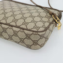 GUCCI GG Supreme Shoulder Bag PVC Leather Beige Gold Tone Auth ep15327-16