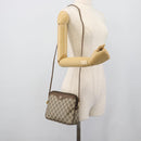 GUCCI GG Supreme Shoulder Bag PVC Leather Beige Gold Tone Auth ep15327-20