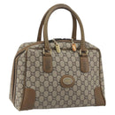 GUCCI GUCCI Plus Supreme Hand Bag PVC Beige Gold Tone Auth ep15328-1