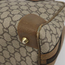 GUCCI GUCCI Plus Supreme Hand Bag PVC Beige Gold Tone Auth ep15328-9
