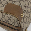 GUCCI GUCCI Plus Supreme Hand Bag PVC Beige Gold Tone Auth ep15328-14