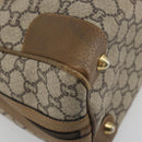 GUCCI GUCCI Plus Supreme Hand Bag PVC Beige Gold Tone Auth ep15328-16