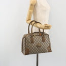 GUCCI GUCCI Plus Supreme Hand Bag PVC Beige Gold Tone Auth ep15328-22