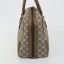 GUCCI GUCCI Plus Supreme Hand Bag PVC Beige Gold Tone Auth ep15328-3