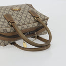 GUCCI GUCCI Plus Supreme Hand Bag PVC Beige Gold Tone Auth ep15328-7