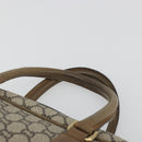 GUCCI GUCCI Plus Supreme Hand Bag PVC Beige Gold Tone Auth ep15328-8