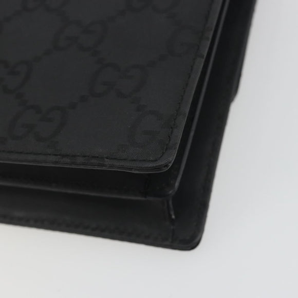 GUCCI GG Clutch Bag Nylon Black Silver 018 1600 Auth ep15330