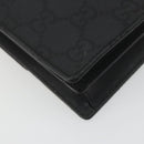GUCCI GG Clutch Bag Nylon Black Silver 018 1600 Auth ep15330-11