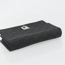 GUCCI GG Clutch Bag Nylon Black Silver 018 1600 Auth ep15330-6