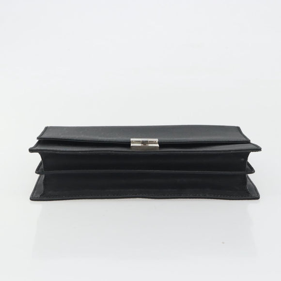 GUCCI GG Clutch Bag Nylon Black Silver 018 1600 Auth ep15330