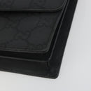 GUCCI GG Clutch Bag Nylon Black Silver 018 1600 Auth ep15330-8