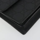 GUCCI GG Clutch Bag Nylon Black Silver 018 1600 Auth ep15330-9