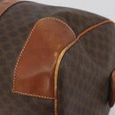 CELINE Macadam Boston Bag PVC Leather Brown Gold Tone Auth ep15333-15